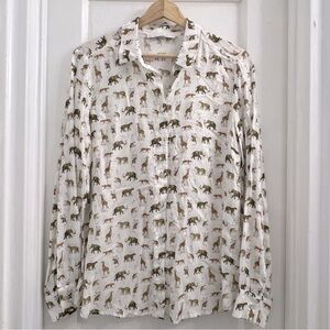 la fee Maraboutee Safari Print Button Down, EU size‎ 40